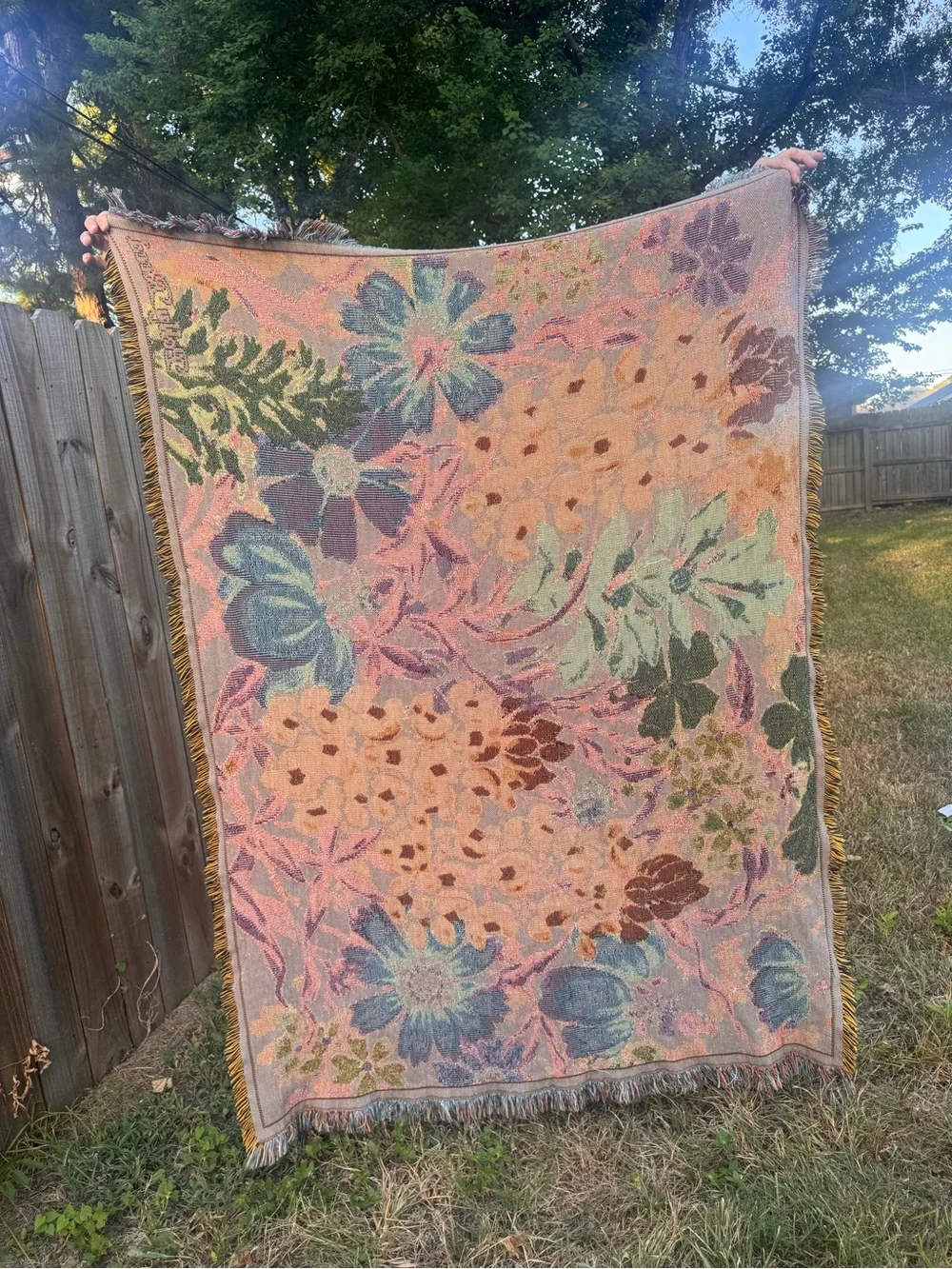 Floral Tapestry blanket throw Multicolor